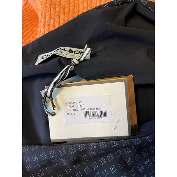 NWT Chiara Boni La Petite Robe Nihal Printed One-Shoulder Dress Size 6 $750 - Picture 9 of 10